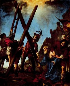 St. Andrew Kneeling Before His Cross — Carlo Dolci