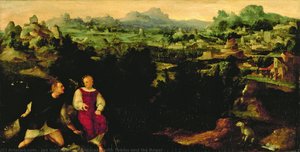 Landscape With Tobias And The Angel — Jan Van Scorel