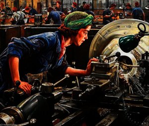 Ruby Loftus Screwing A Breech Ring — Dame Laura Knight