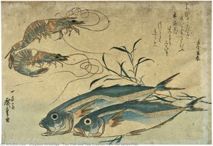 Dos Peces Y Dos Cangrejos De La Serie Peces — Utagawa Hiroshige