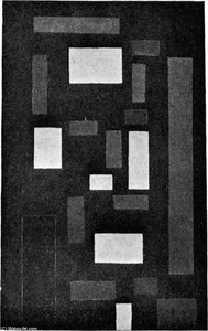 Composition Vi (on Black Fond) — Theo Van Doesburg