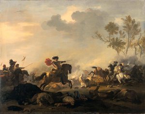 Cavalry Attack, Jan Van Huchtenburg, 1680 - 1700 — Jan Van Huchtenburg