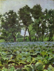 Cabbage Field With Willows — Viktor Elpidiforovich Borisov Musatov