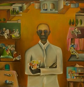 Man With Plastic Flowers — Bhupen Khakkar
