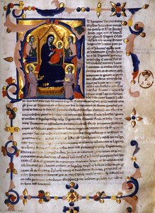 Madonna With Child Enthroned And Four Saints — Master Of The Dominican Effigies