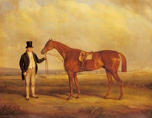 A Gentleman Holding Dangerous, The Winner Of The 1833 Derby — Sr John E Ferneley