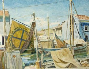 Italian Harbour Scene, Santa Margherita — Arthur Henry Andrews