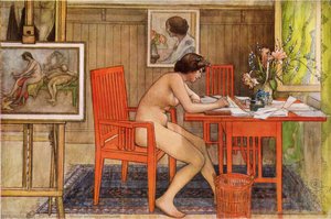 Model Writing Postcards — कार्ल लार्ससन