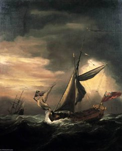 Shipping In Heavy Seas — Willem Van De Velde The Younger