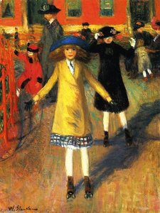 Children Roller Skating — William James Glackens