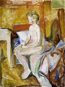 Seated Nude On The Edge Of The Bed — Edvard Munch