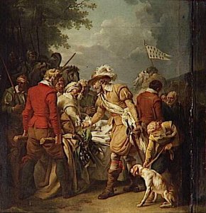 Henri Iv Rencontrant Sully Blessé À La Suite De La Bataille D'ivry — François André Vincent