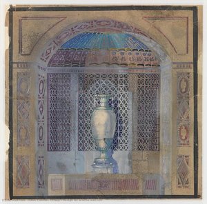 Design For A Niche With Urn — Louis Comfort Tiffany
