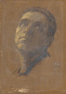 Head Of A Man With Upturned Eyes — Alphonse Legros