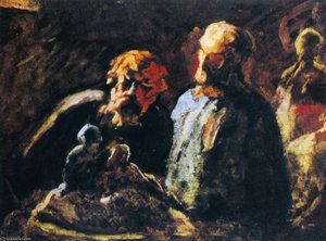 L'atelier Du Sculpteur, Huile Sur Panneau The Workshop Of The Sculptor, Oils On Panel — Honoré Daumier