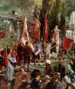 German Fronleichnamsprozession In Hofgastein — Adolph Von Menzel