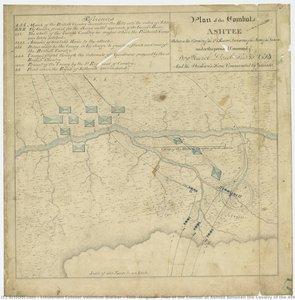Title (original): Plan Of The Combat At Ashtee Between The Cavalry Of The 4th & Reserve Divisions Of The Army Of The Deckan Under The Command Of Brig. General Lionel Smith, C.b. And The Pasha’s Horse Commanded By Geklahl. — Lieutenant Colonel Valentine Blacker