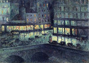 La Samaritaine, Night — Maximilien Luce