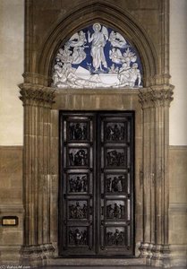 North Sacristy Doors With The Resurrection — लुका डेला रोबिया