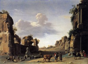 View Of The Campo Vaccino — Cornelis Van Poelenburch