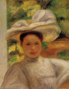 帽子をかぶった若い女性 — ピエール＝オーギュスト・ルノワール