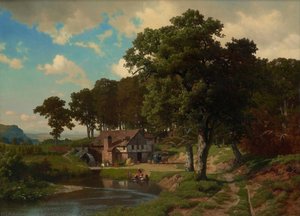 A Rustic Mill — Albert Bierstadt