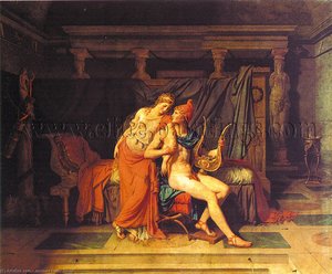 Paris And Helen, Oil On Canvas, Musée Du L — Jacques-louis David