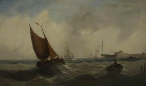 Fishing Smacks (royal Sea With A Buoy And Shipping) — Clarkson Frederick Stanfield