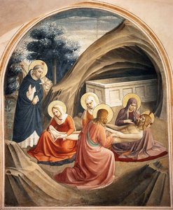 Lamentation Över Kristus (celle 2) — Fra Angelico