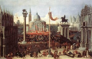 Imaginary Scene With Venetian Buildings — Joseph The Younger Heintz
