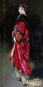 Hazel In Rose And Gold — Sir John Lavery