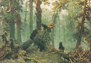 Matin Dans La Pinède (étude) — Ivan Ivanovich Shishkin