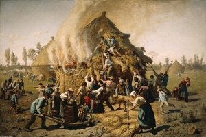 Fire In A Haystack — Jules Adolphe Aimé Louis Breton