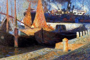 Boats In Sunlight — Umberto Boccioni