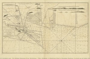 Title (original): A Reduced Chart Of Bombay Harbour, To Form As An Index For The Large One Of Eight Sheets, By William Nichelson, Master Of His Majesty’s Ship Elizabeth. — Sir William Nicholson