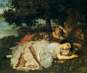 The Young Ladies On The Banks Of The Seine (summer), — Gustave Courbet