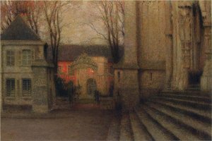 Steps At Chartes — Henri Le Sidaner