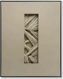 Layered Abstract Wall Sculpture In Black Frame