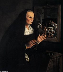 Portrait Of A Widow At Her Devotions — Leandro Bassano