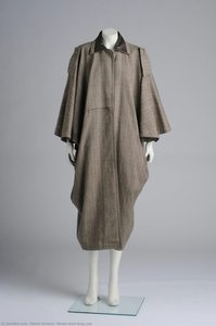 Brown Wool Long Coat — Gianni Versace
