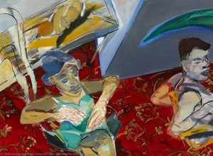 Man And Woman With Red Carpet — Anne Sassoon