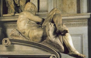Tomb Of Giuliano De - Medici Detail Day — Michelangelo Buonarroti