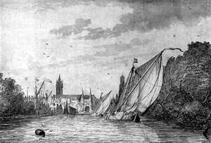 View Of Delft From The Schie — Ludolf Backhuysen I