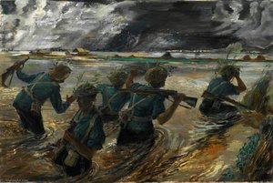 Burma, 14th Army The Battle Of The Sittang Bend With Men Of The Queen's Own (royal West Kent) Regiment Making An Armed Patrol — Leslie Cole