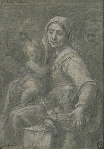 The Virgin, The Infant Jesus, St. Joseph, St. Anne And The Young St. John — Sebastiano Del Piombo