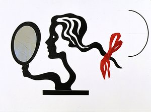 Collage Para Mujer Con Espejo — Roy Lichtenstein