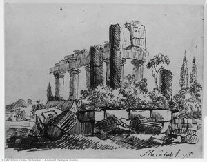 Ancient Temple Ruins — Karl Friedrich Schinkel