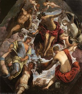 Apollo (mogelijk Hymen) Die Een Dichter Kroont En Hem Een Echtgenote Geeft — Tintoretto