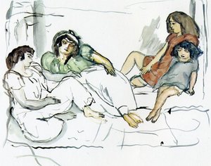 Woman And Children In The Orient — Julius Mordecai Pincas