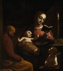 Holy Family With St John The Baptist — Luca Cambiaso